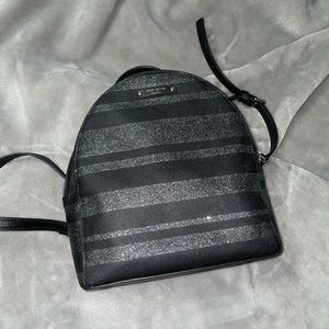 Kate Spade Black and Silver Backpack